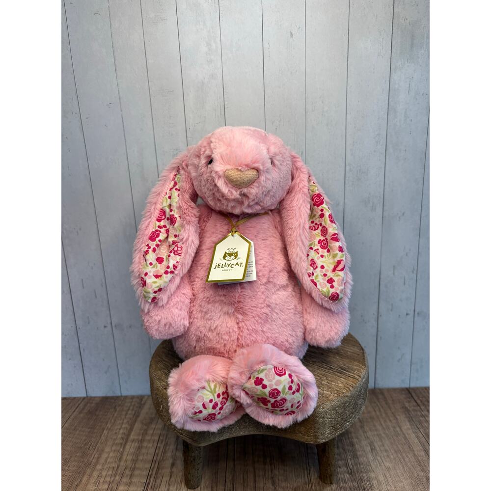 Jellycat Blushkin Blossom Luxe BunnyJellycat Medium Authentic NEW Fast ship